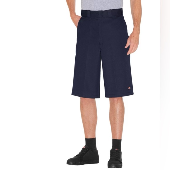 Dickies Men's Dark Blue Flat Front Shorts - Picture 1 of 5